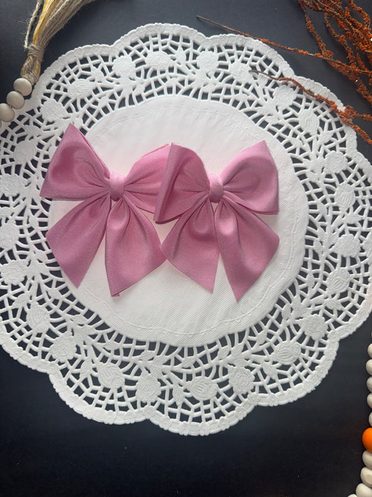 Baby pink swim bow