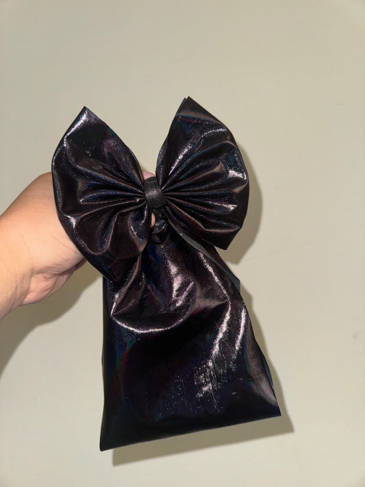 Midnight Black holo bow