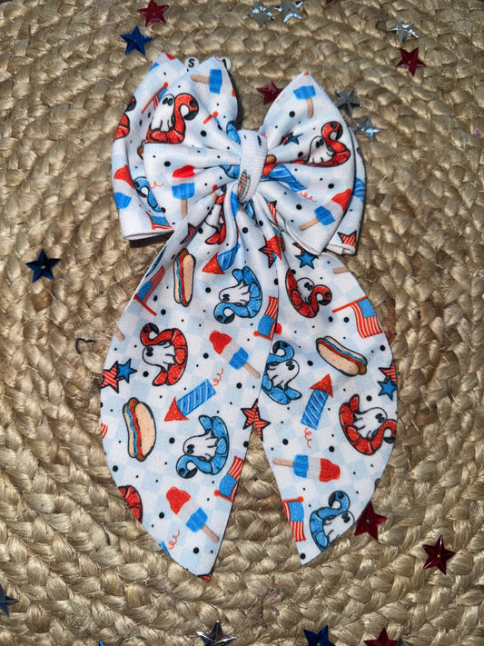 Patriotic GHOSTIE bow