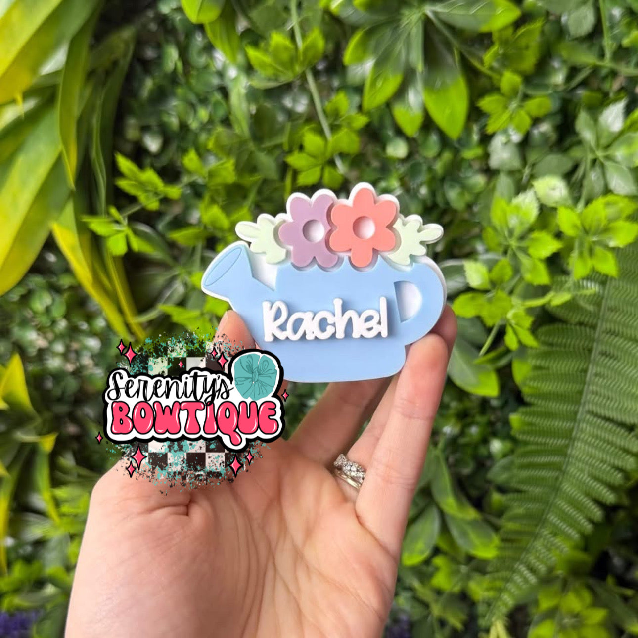 Flower water pot name clip