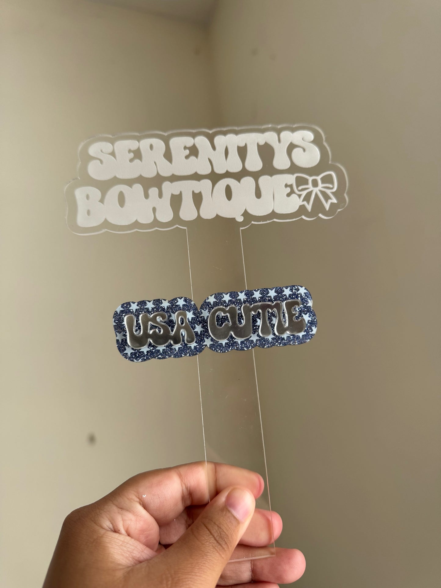 USA cutie acrylic clip