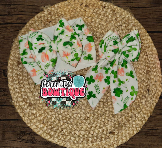 Flower lucky plush velvet bow