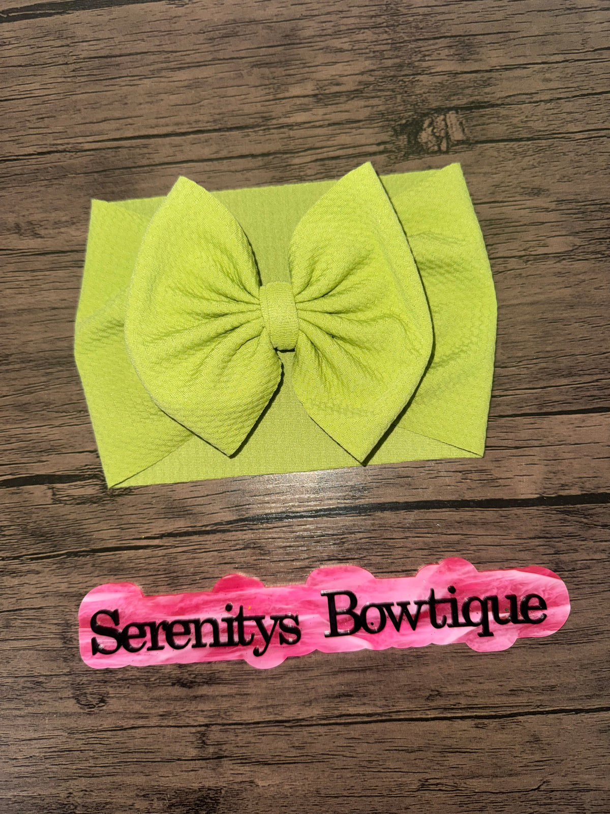 Chartreuse green bow