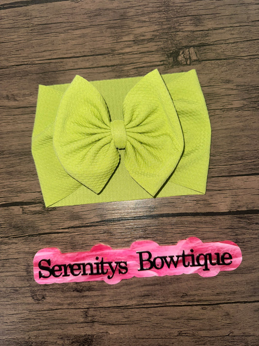 Chartreuse green bow