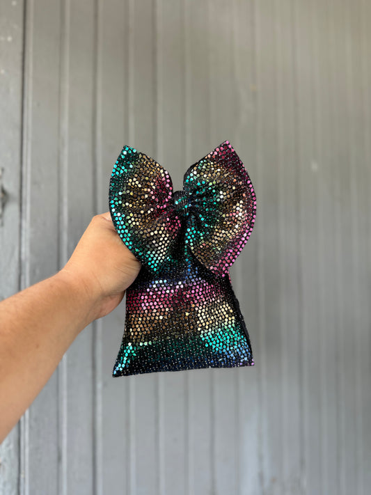 Colorful glam bow