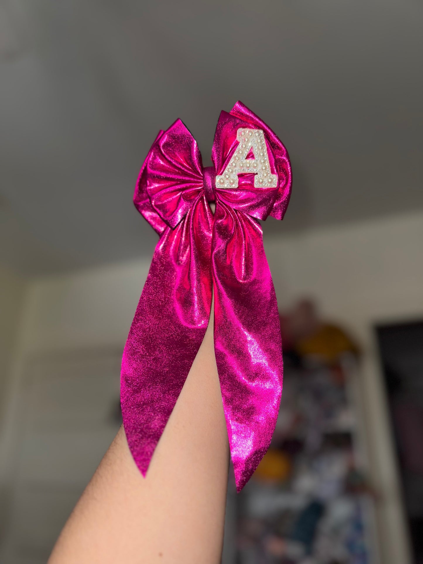 Rhinestone Pearl initial add on