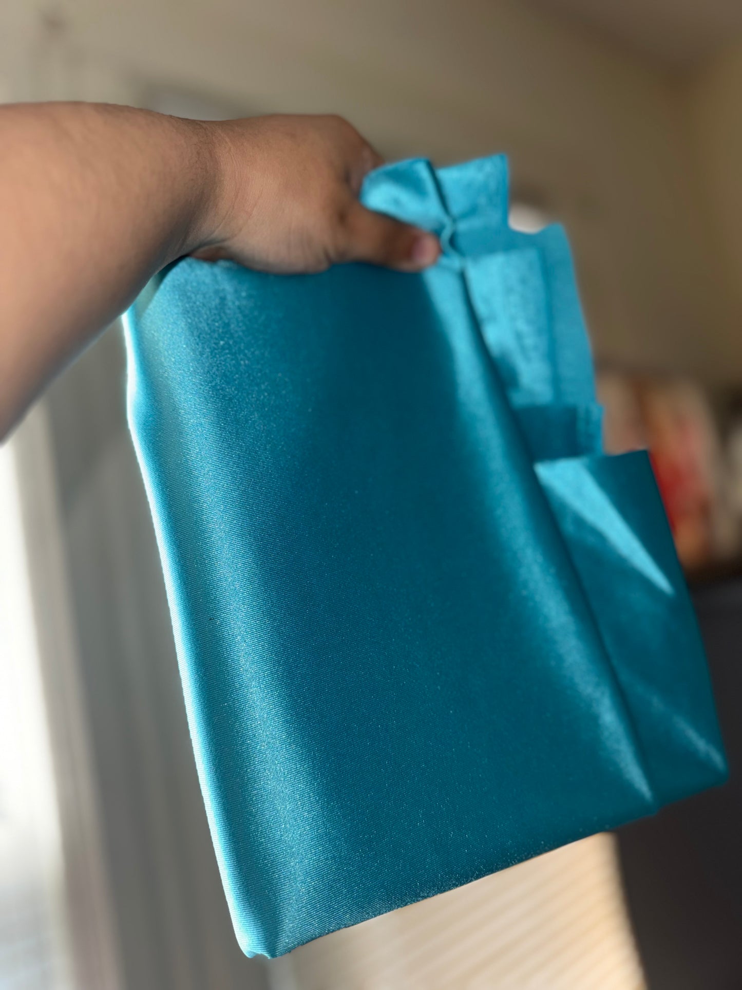 Turquoise Satin bow