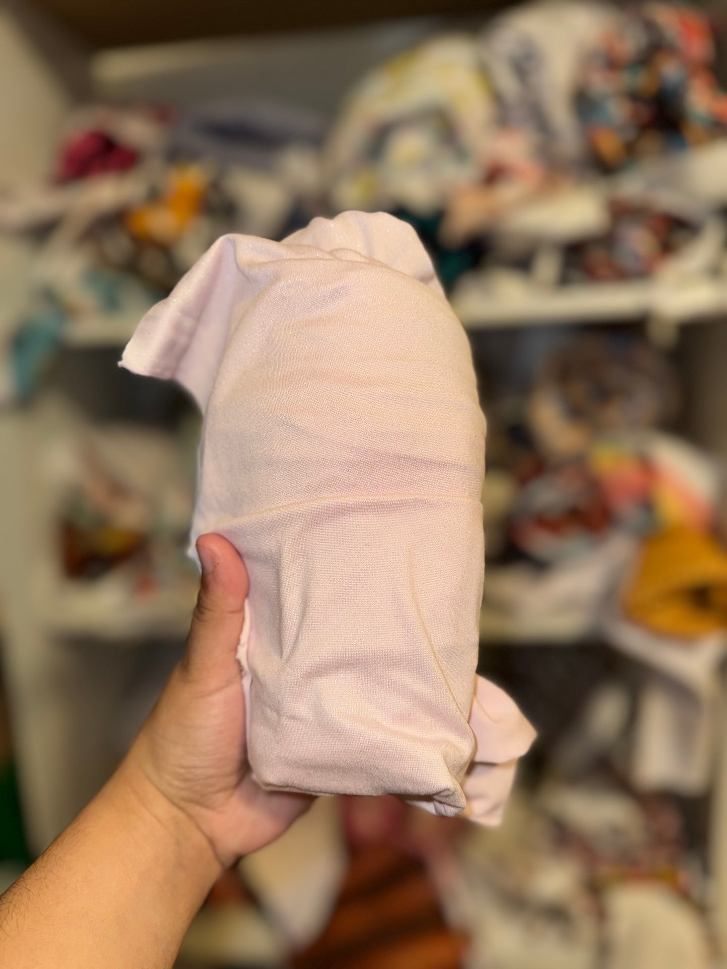 Glitter blush pink bow