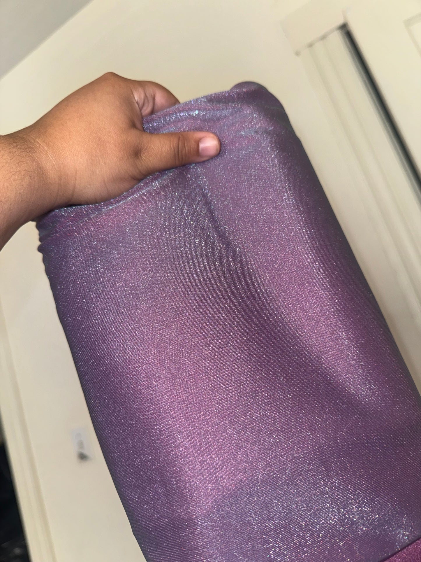 Bluish purple shimmer bow