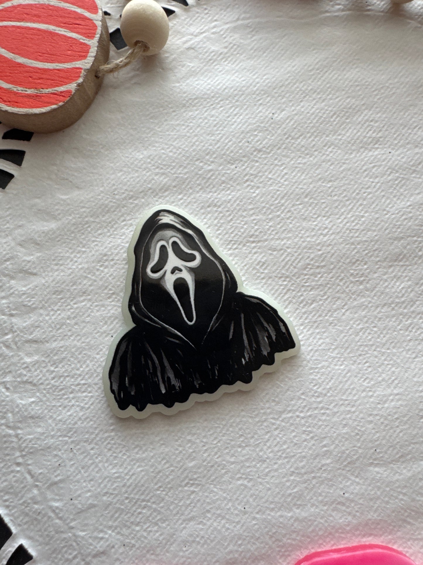 Glow in dark ghost face