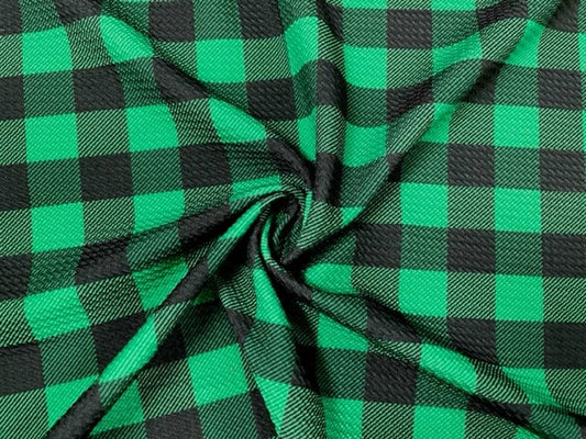 Green plaid bow