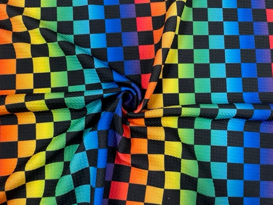 Colorful checkered bullet bow