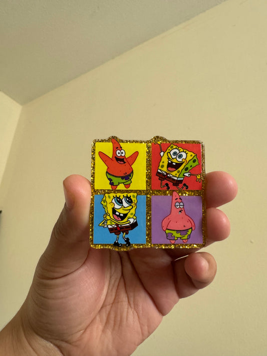 Sponge & pat collage center