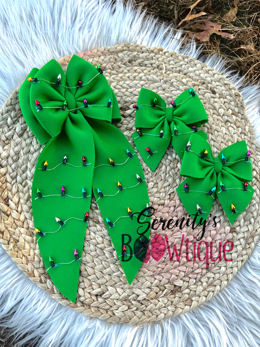 Christmas Tree lights bow