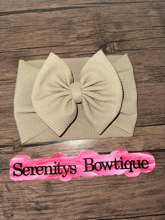 Muted olive green bow