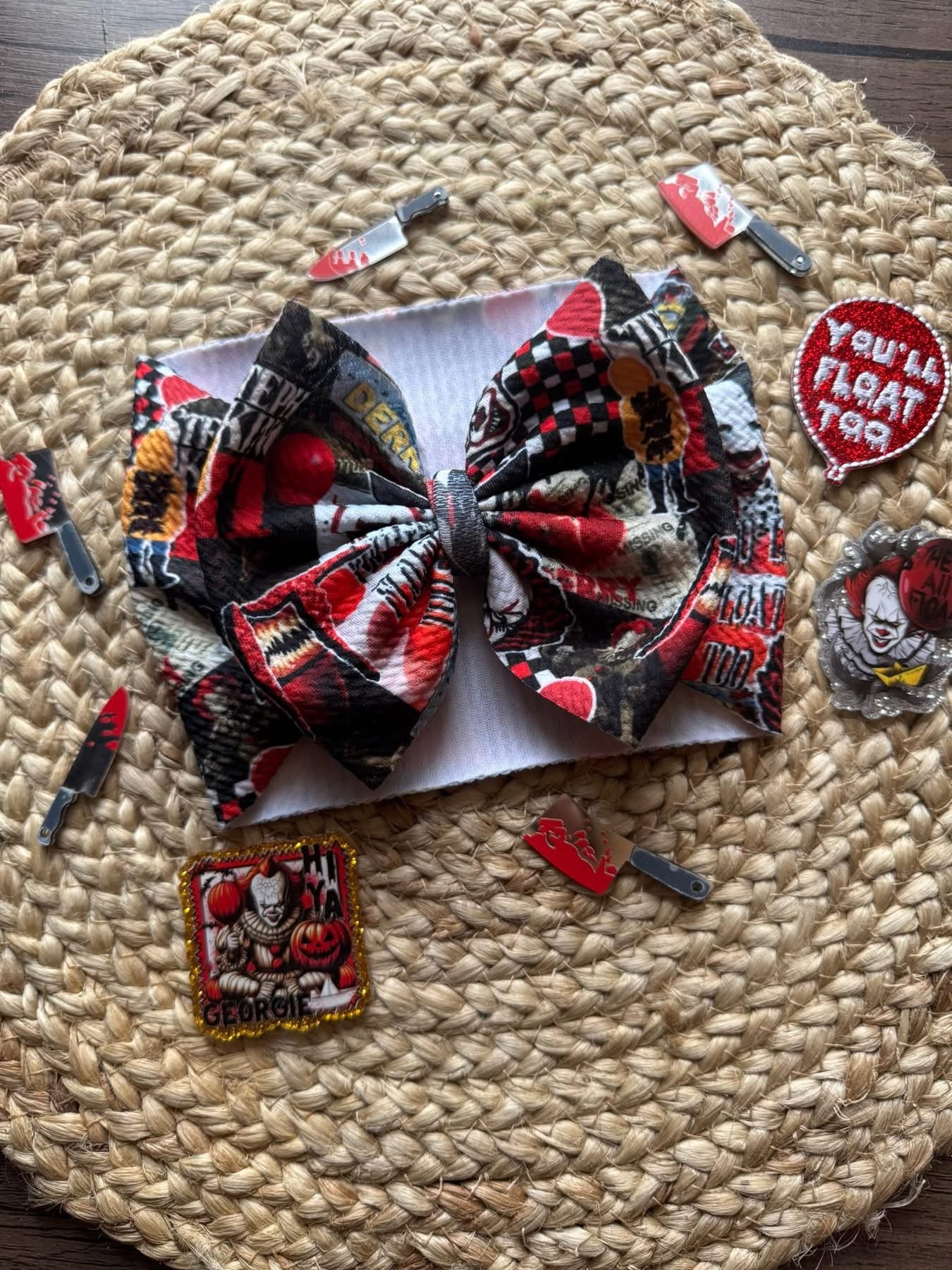 Scary clown bow